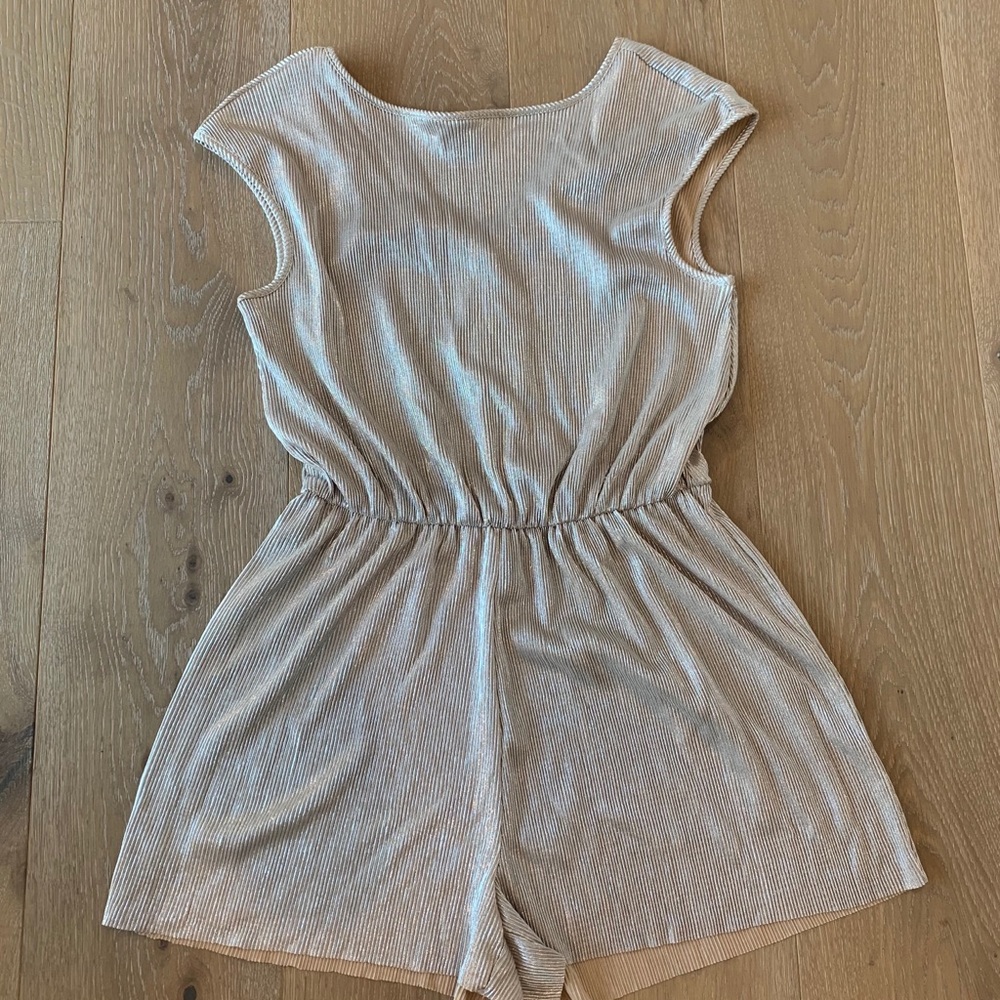 gold metallic romper